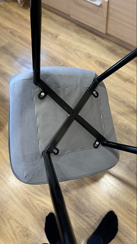 Комплект стульев Вейв 4 шт светло-серый / черный фото покупателя 48