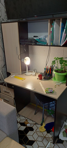 Компьютерный стол КСТ-16 левый дуб сонома / белый фото покупателя 88