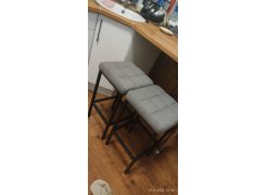 Барный стул Лофт кожзам темно-серый / черный матовый фото покупателя 61