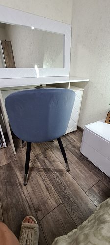 Стул на металлокаркасе Gabi 1 light blue / black / gold фото покупателя 929