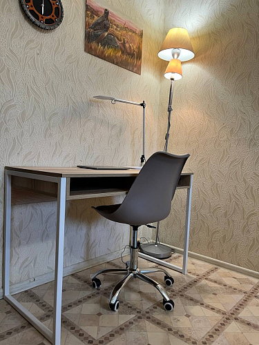 Письменный стол Леон Лофт черный матовый / дуб вотан фото покупателя 17