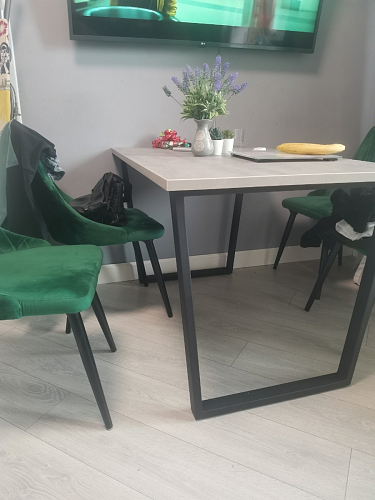 Стол Лота Лофт 120 32 мм бетон / черный матовый фото покупателя 446