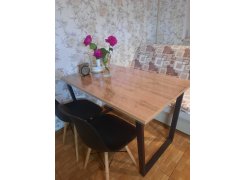 Стол Лота Лофт 140 25 мм черный матовый / бетон фото покупателя 98