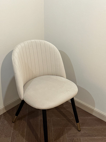 Стул на металлокаркасе Gabi 1 light blue / black / gold фото покупателя 641