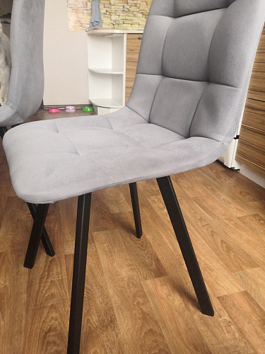 Стул на металлокаркасе Чилли К черный / зеленый фото покупателя 463