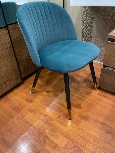 Стул на металлокаркасе Gabi 1 light purple / black / gold фото покупателя 120