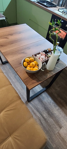 Стол раскладной Лота Лофт 120 25 мм юта / черный матовый фото покупателя 346