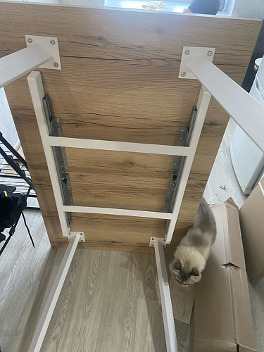 Стол раскладной Колон Лофт 120 32 мм дуб галифакс табако / черный матовый фото покупателя 9