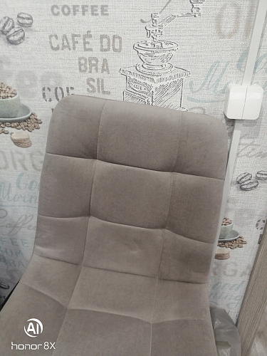 Стул на металлокаркасе Чилли синяя ткань / белый фото покупателя 301