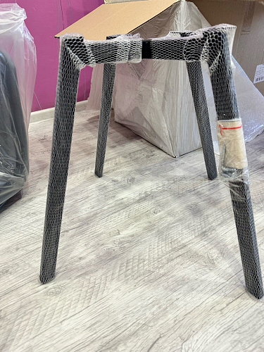 Стул на металлокаркасе Чилли синяя ткань / белый фото покупателя 1421