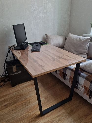 Деревянный стол Лота Лофт 120x75 дуб крафт табачный / черный матовый фото покупателя 567