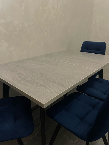 Стул на металлокаркасе Чилли синий / белый фото покупателя 1123