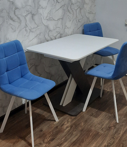 Стул на металлокаркасе Чилли светло-серый / белый каркас фото покупателя 696