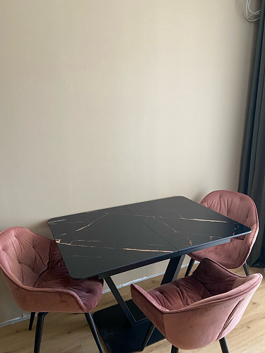 Стол на тумбе Бугун обсидиан / черный фото покупателя 85