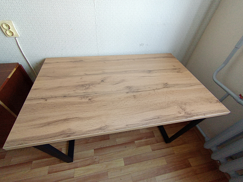 Деревянный стол Лота Лофт 140х80 черный матовый / бетон светлый фото покупателя 277