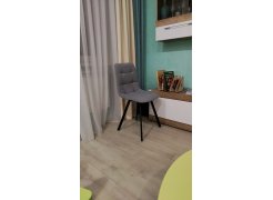 Стул на металлокаркасе Чилли синяя ткань / белый фото покупателя 473