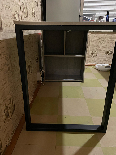 Письменный стол Битти Лофт 116х60х75 дуб вотан / черный матовый фото покупателя 83