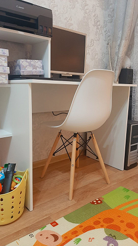 Стул Cindy Eames mod. 001 white / natural фото покупателя 56