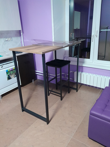 Барная стойка Дилан Лофт 120х60х90 бетон фото покупателя 191