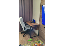 Письменный стол Клер Лофт дуб вотан / черный матовый фото покупателя 8