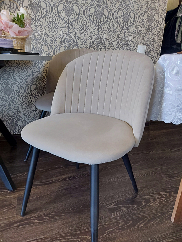 Стул на металлокаркасе Gabi 1 light purple / black фото покупателя 205