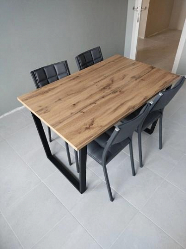 Деревянный стол Лота Лофт 120x75 дуб крафт табачный / черный матовый фото покупателя 595