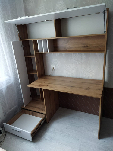 Письменный стол Лайт 03.243 дуб золотой (craft) / белый премиум фото покупателя 198