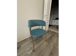 Стул на металлокаркасе Kamelia зеленый / золото фото покупателя 70