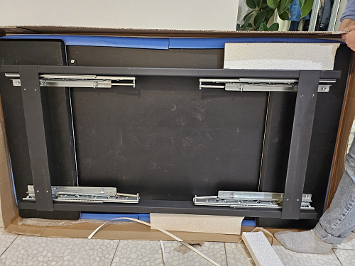 Керамический стол Вилли 140(200)х80 carmen light grey / черный фото покупателя 22