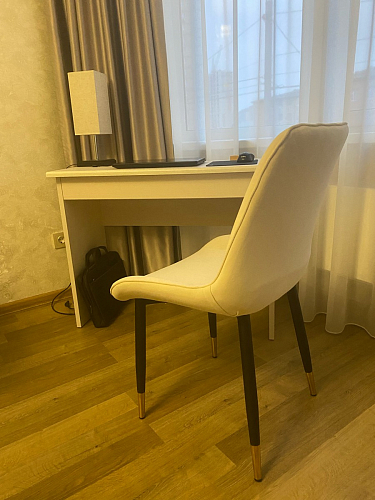 Стул на металлокаркасе Seda 01 blue / gold / black фото покупателя 71