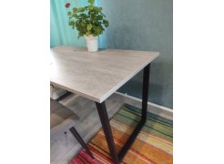 Стол Лота Лофт 140 25 мм черный матовый / бетон фото покупателя 530