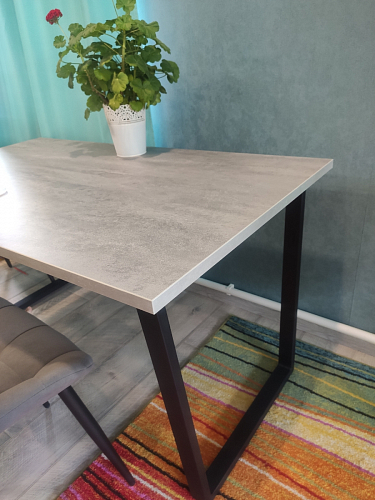 Стол Лота Лофт 140 25 мм черный матовый / бетон фото покупателя 530