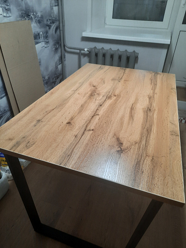 Деревянный стол Лота Лофт 140х80 белый матовый / бетон светлый фото покупателя 271