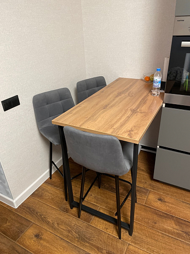 Барная стойка Дилан Лофт 120х40х98 дуб делано темный фото покупателя 153