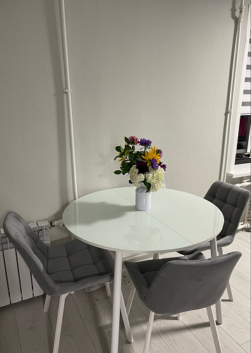 Стул на металлокаркасе Челси К крутящийся бирюзовый / черный фото покупателя 199