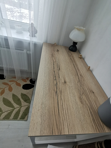 Письменный стол Леон Лофт черный матовый / дуб вотан фото покупателя 62