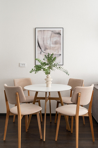 Стеклянный стол Гравент 110 кристл белый мрамор / черный фото покупателя 1