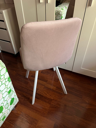 Стул на металлокаркасе Чилли К светло-серый велюр / черный каркас фото покупателя 235