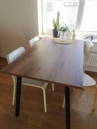 Стол Тринити Лофт 120 32 мм бетон / черный матовый фото покупателя 415