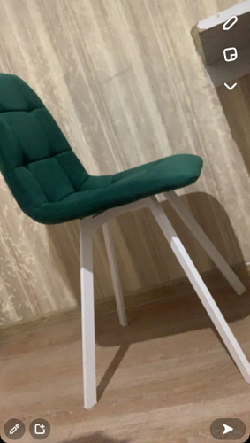 Стул на металлокаркасе Чилли зеленый / черный фото покупателя 1084