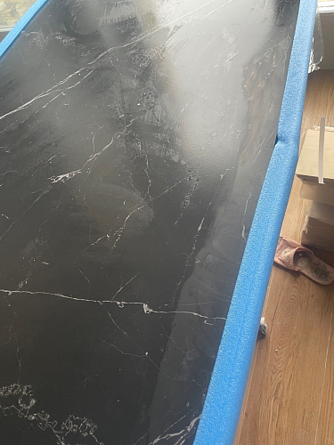 Керамический стол Вилли 140(200)х80 белый мрамор snow white / черный фото покупателя 75