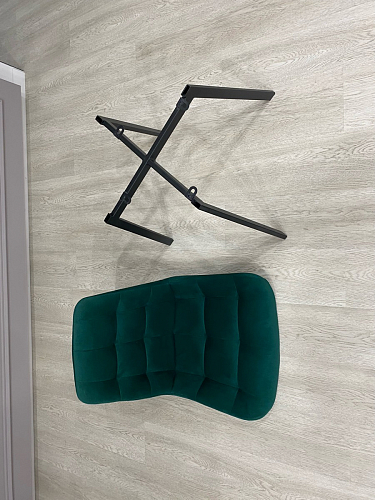 Стул на металлокаркасе Челси морская волна / черный фото покупателя 189