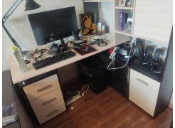 Стол компьютерный Джаз-15 белый правый фото покупателя 104