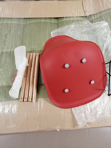 Пластиковый стул Eames PC-015 серо-голубой / дерево фото покупателя 109