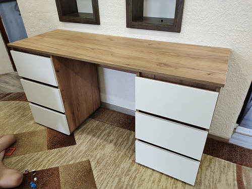 Письменный стол Элла ПС 02 белый / белый фото покупателя 2