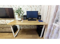 Деревянный стол Лота Лофт 120(160)х75 черный матовый / бетон светлый фото покупателя 849