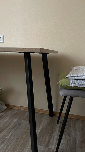 Стол Тринити Лофт 120 32 мм дуб галифакс табако / черный матовый фото покупателя 40