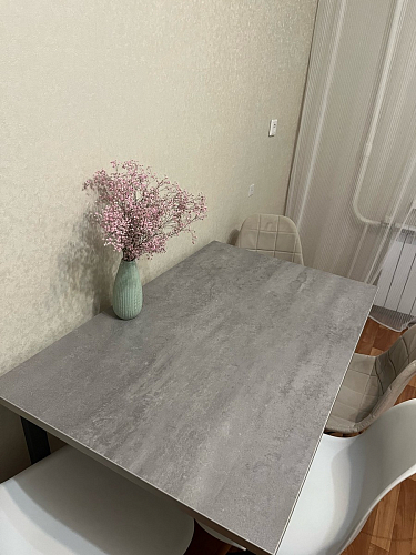 Стол Лота Лофт 140 25 мм черный матовый / бетон фото покупателя 152