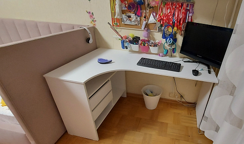 Письменный стол СПм-25 левый дуб сонома фото покупателя 15