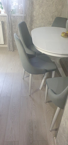 Стул на металлокаркасе Kora light blue / white фото покупателя 74